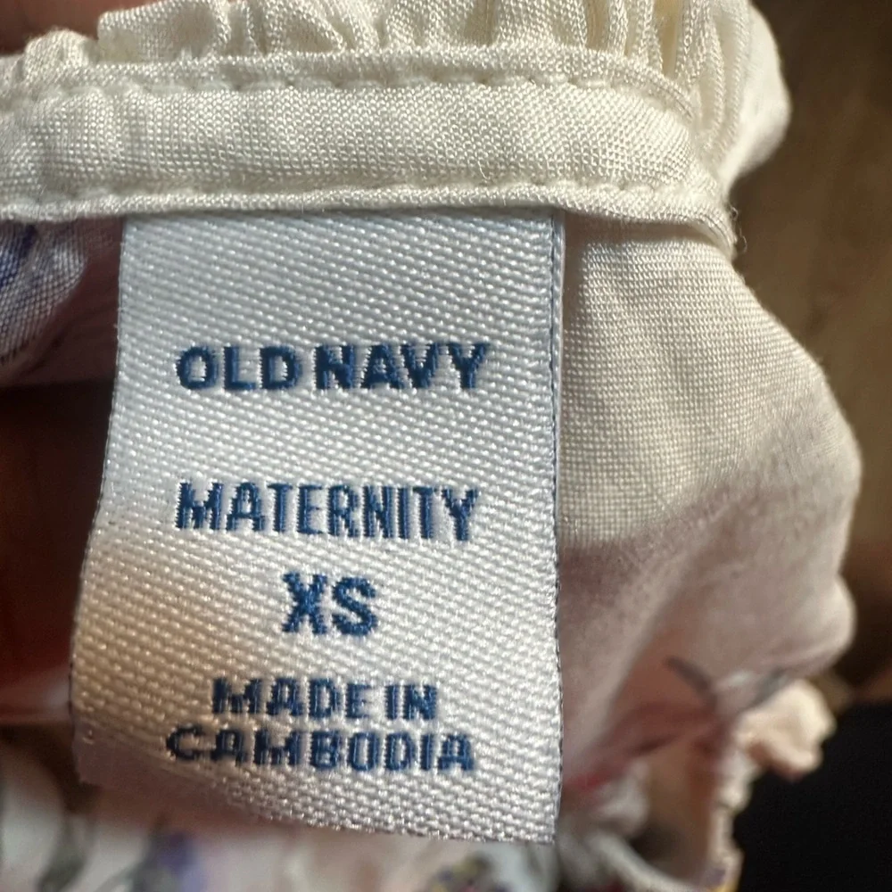 Old Navy Red and Blue Ruffled Waist maternity Sundress - Picture 10 of 10